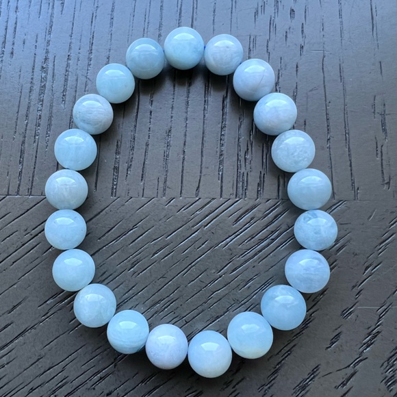 Aquamarine bracelet 9mm - Picture 2 of 2